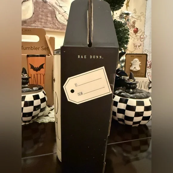 Rae Dunn Halloween Coffee Tumbler Set - Bad Witch & Good Witch - Picture 2 of 5